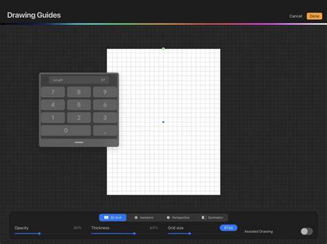 Procreate grid density comparison