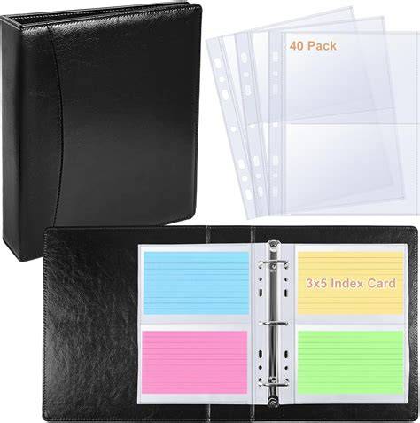 compact system binder with 3x5 pages
