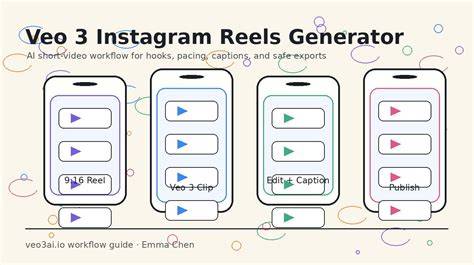 Vertical Instagram Reels workflow diagram