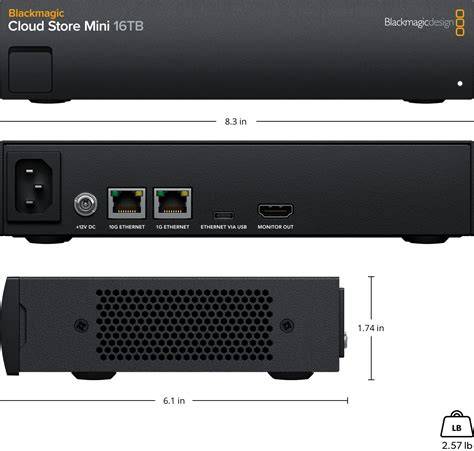 Blackmagic Cloud Store physical design and ports