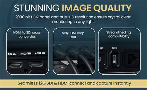 Real-time storage status on HDMI/SDI monitor
