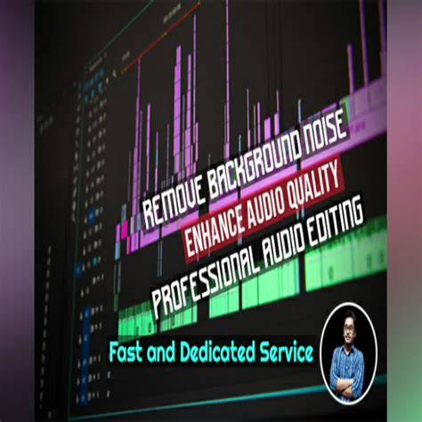 audio editing clean studio noise removal infographic