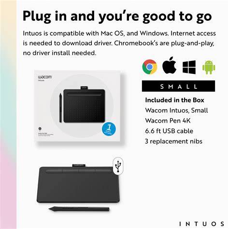infographic showing Wacom Intuos family and software ecosystem