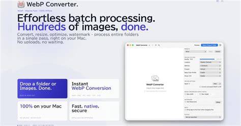 Mac offline WebP batch workflow diagram