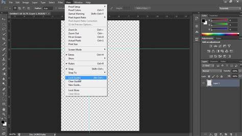 Photoshop rulers and guides setup