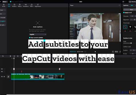 CapCut subtitles workflow