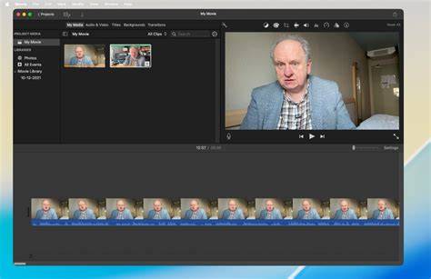 visual layout of iMovie interface with Titles panel and timeline