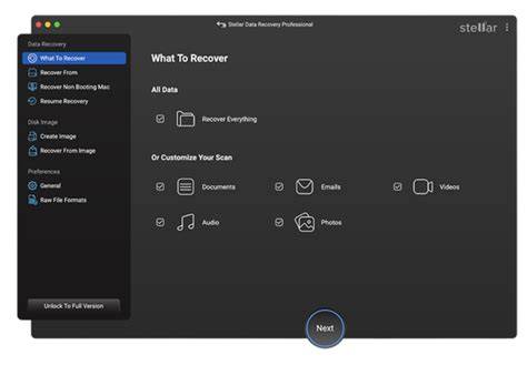 Stellar Recovery interface and results