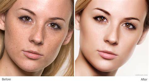 Before and after celebrity retouching examples