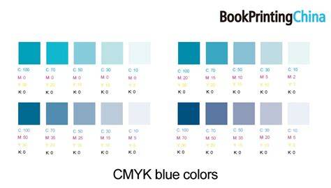Blue CMYK color palette infographic