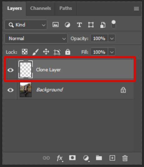 example of clone stamp layer and sampling