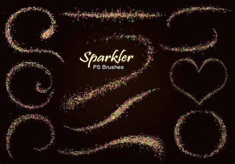 Glitter and Sparkler Star Brush Usage Diagram