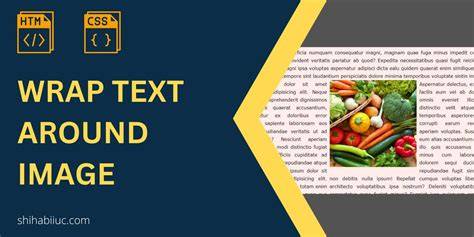 Text wrap around image concept