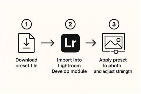 infographic workflow with Lightroom presets