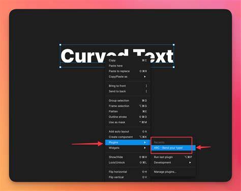 curve text Figma concept diagram