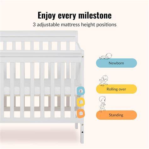 infographic comparing crib configurations and mattress positions