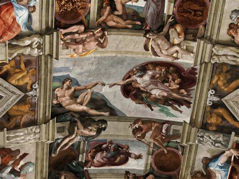 The Creation of Adam composition on the Sistine Chapel ceiling