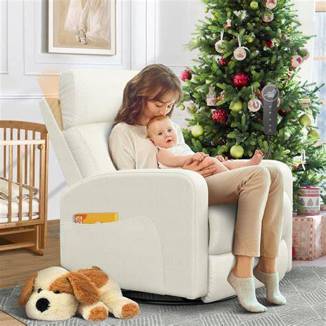 ergonomic nursery recliner layout infographic