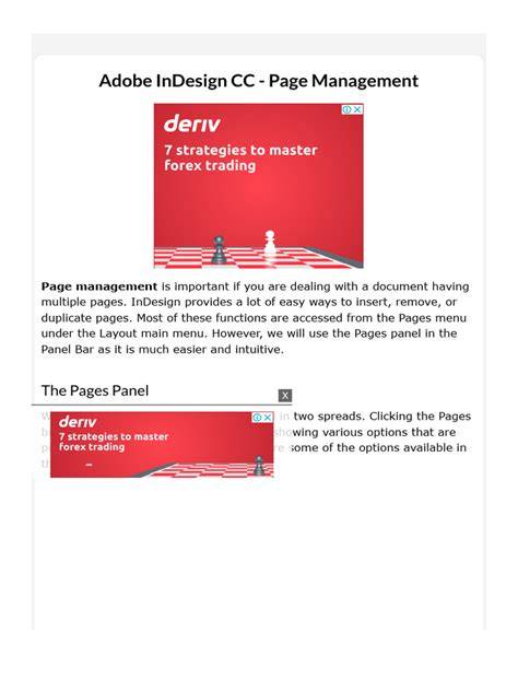inDesign page management infographic