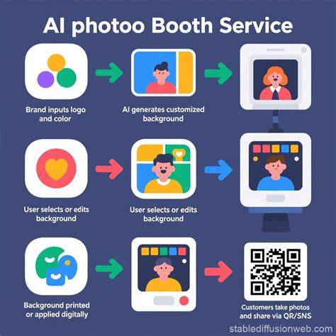 infographic of photo booth workflow across devices
