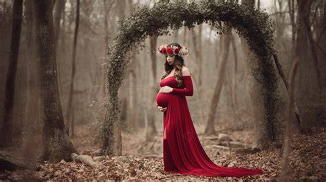 AI maternity shoot with natural background