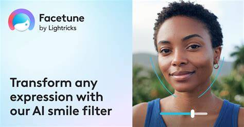 facetune ai smile filter concept