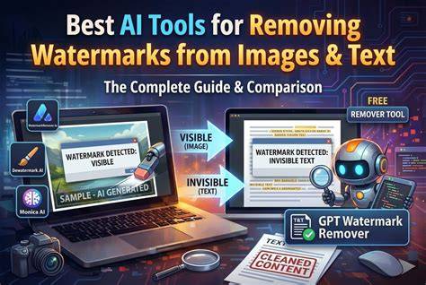 infographic of AI watermark removal workflow