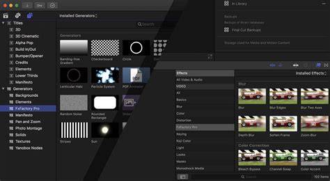 Final Cut Pro presets effects browser overview