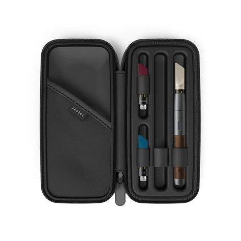flat-open pen case showing contents