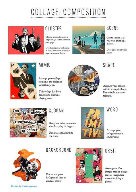 Example side-by-side collage compositions