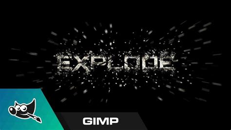 GIMP text on image with explosion effect