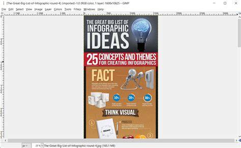 GIMP interface and workflow infographic