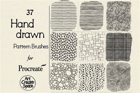 hand drawn texture brushes concept