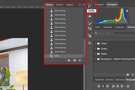 Photoshop undo history diagram