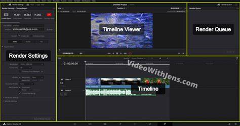 deliver page workspace with timeline and render queue