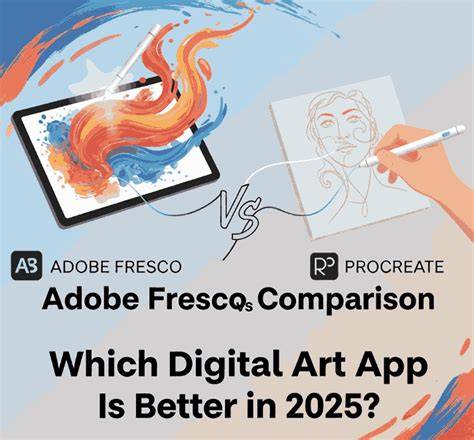 illustrative comparison of Procreate vs Android drawing apps