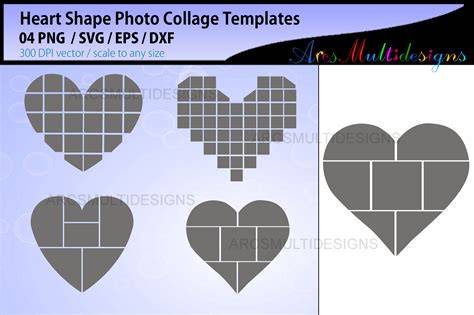heart shapes collage for design inspiration