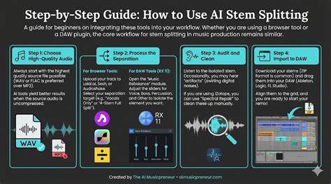 infographic of audio splitting workflow