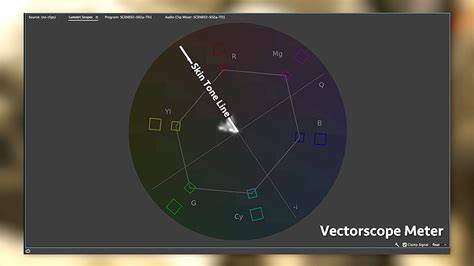 face skin tone vectorscope visualization