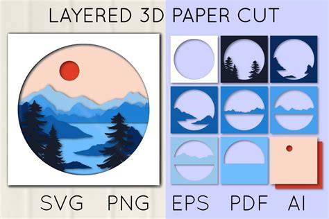 paper cut out depth diagram
