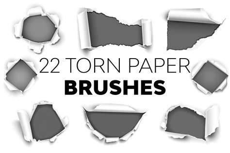 illustrative torn paper brush example