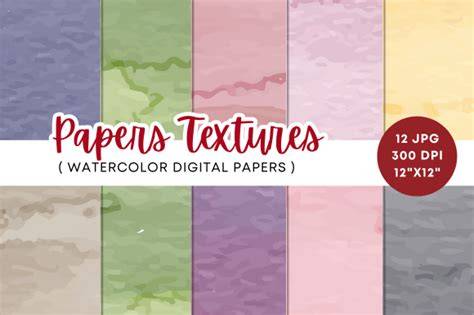 Watercolor textures and papers overlaid on layers