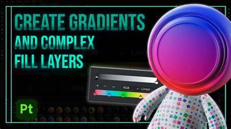 Substance Painter icon gradient style infographic