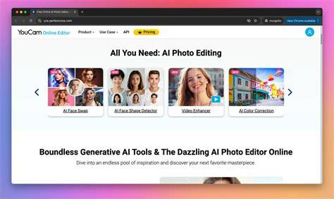 Informative infographic: YouCam AI editing tools in one view