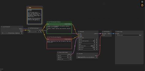 diagram of node connections in comfyui