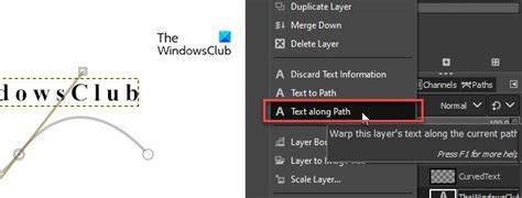 Interactive curve controls for text along path