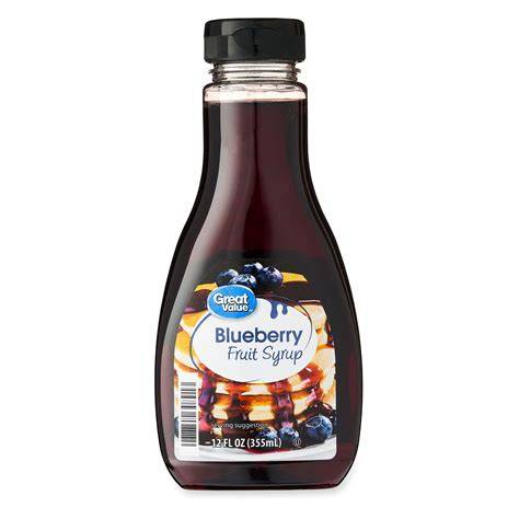 Blueberry syrup usage in beverages infographic