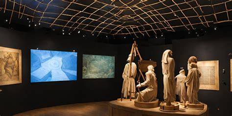 immersive Leonardo da Vinci exhibit visuals