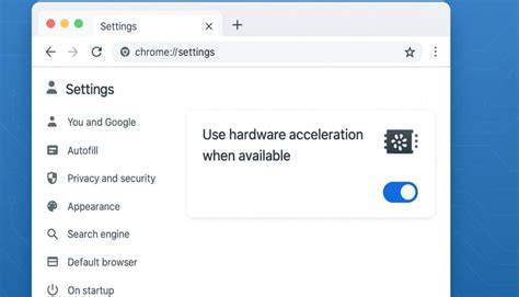Browser hardware acceleration settings