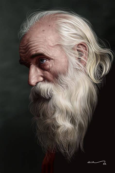 Turin self-portrait Turin bearded old man image